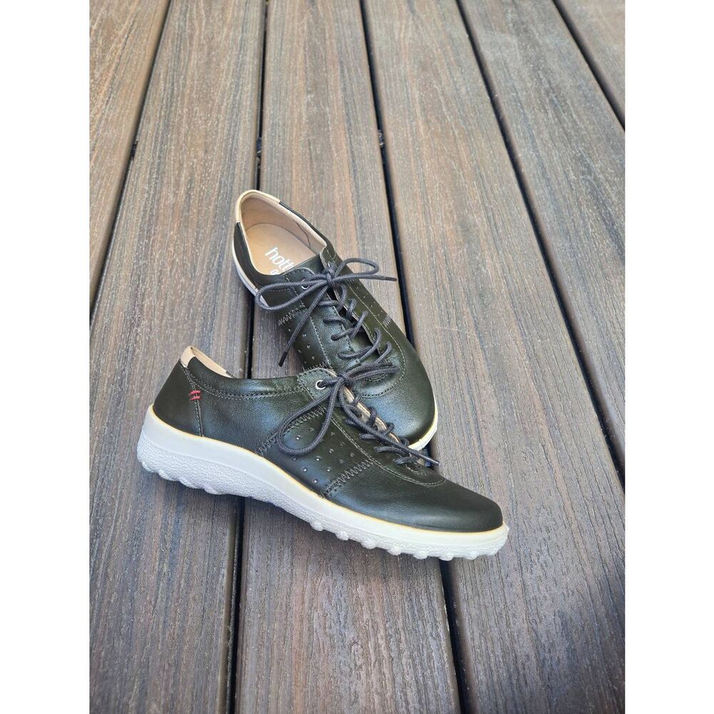 Ortholite Hotter Tansy hunter green and white trainers sneakers size 6